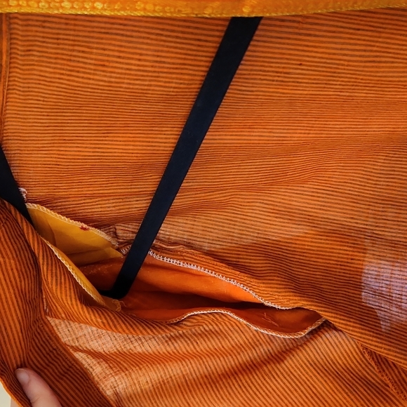 Handmade vintage orange and gold jacket/robe - Picture 7 of 12